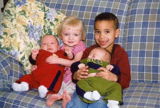 PJ, Emily, Jaxon and Jaedon March 2002