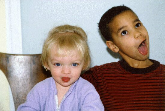 PJ and Emily a couple of hams! March 2002