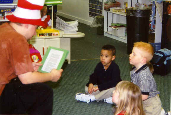 Kevin Reading To PJ's Class - March 2002