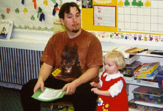 Kevin At PJ's School, Emily is there because it's E week!