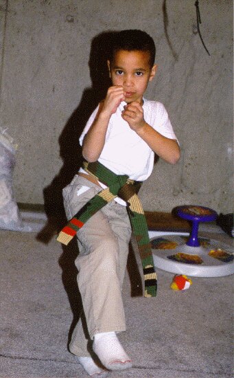 PJ Practicing Karate